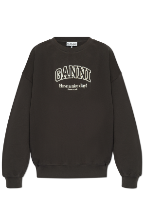 Ganni Sweatshirt with logo | Women's Clothing | Vitkac